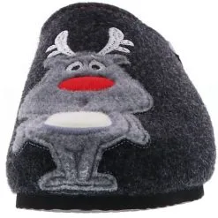 Tofee Damen Hausschuhe Pantoffeln Naturwollfilz Rentier Anthrazit - Anthrazit -Schuhladen 10001643 04