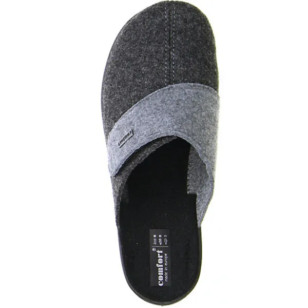 Comfort Herren Hausschuhe Schwarz - Schwarz 7 Comfort Herren Hausschuhe Schwarz - Schwarz – Bild 7