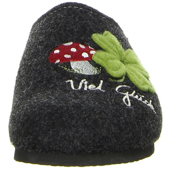 Tofee Damen Hausschuhe (Kleeblatt) Anthrazit - Anthrazit 4 Tofee Damen Hausschuhe (Kleeblatt) Anthrazit - Anthrazit – Bild 4