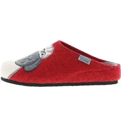 Tofee Damen Hausschuhe Pantoffeln Naturwollfilz (Schaf) Rot - Rot -Schuhladen 12669239 05