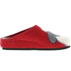 Tofee Damen Hausschuhe Pantoffeln Naturwollfilz (Schaf) Rot - Rot -Schuhladen 12669239 06