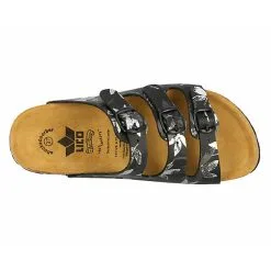 LICO Pantolette Bioline Leave Hausschuhe - Schwarz -Schuhladen 13255615 05