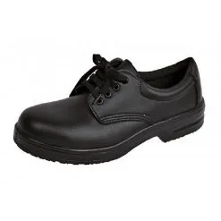 Safeway Herren Rutschhemmender Küchenschnürschuh S2 Stahlkappe, Arbeitsclogs - Schwarz