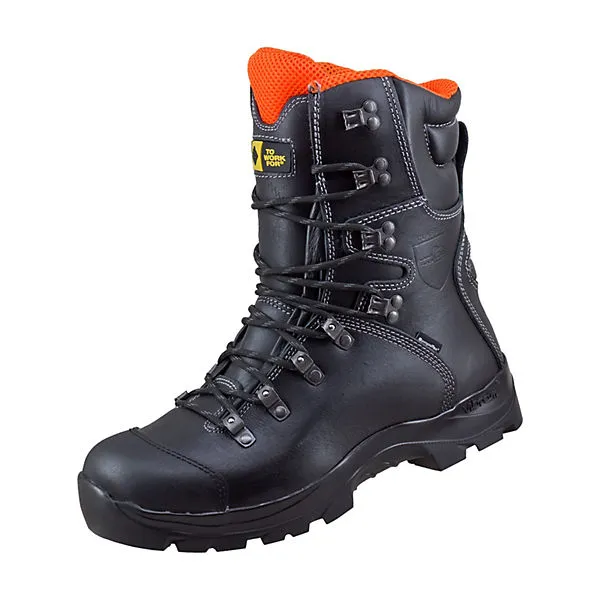 TOWORKFOR Forstschutzstiefel Forststiefel Bergen S3 Klasse 2 Sympatex - Schwarz-kombi 1 TOWORKFOR Forstschutzstiefel Forststiefel Bergen S3 Klasse 2 Sympatex - Schwarz-kombi