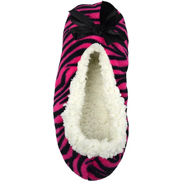 Normani® Damen-Slipper Hausschuhe Mit Schleife Hausschuhe - Schwarz/pink 2 Normani® Damen-Slipper Hausschuhe Mit Schleife Hausschuhe - Schwarz/pink – Bild 2