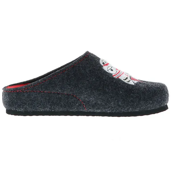 Tofee Damen Hausschuhe Pantoffeln Pantoletten Naturwollfilz (Eule) Anthrazit - Anthrazit 6 Tofee Damen Hausschuhe Pantoffeln Pantoletten Naturwollfilz (Eule) Anthrazit - Anthrazit – Bild 6