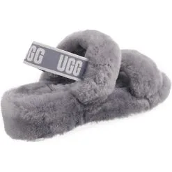 Ugg W Oh Yeah Lammfell-Hausschuhe - Grau -Schuhladen 17851251 05