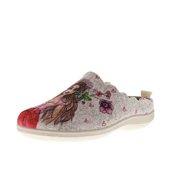 XAVER LUIS Hausschuhe GABRIELA - Filzhausschuhe Mit Modischem Dirndl-Druck Hüttenschuhe 2 XAVER LUIS Hausschuhe GABRIELA - Filzhausschuhe Mit Modischem Dirndl-Druck Hüttenschuhe – Bild 2