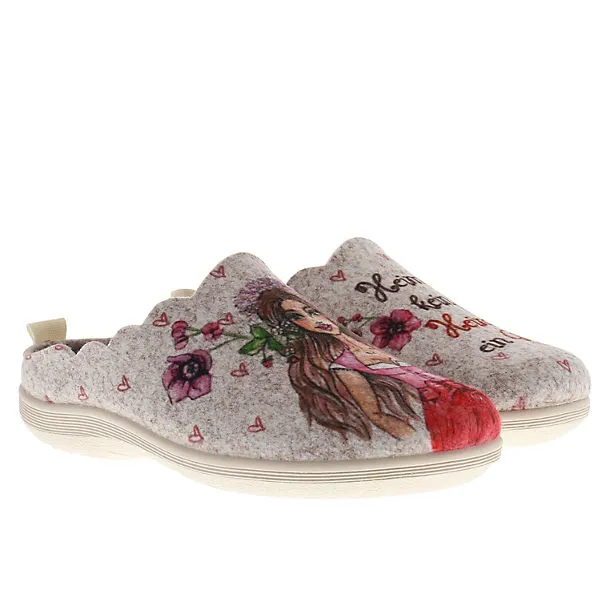 XAVER LUIS Hausschuhe GABRIELA - Filzhausschuhe Mit Modischem Dirndl-Druck Hüttenschuhe 3 XAVER LUIS Hausschuhe GABRIELA - Filzhausschuhe Mit Modischem Dirndl-Druck Hüttenschuhe – Bild 3