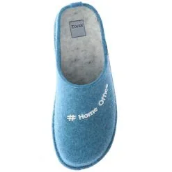 Tofee Damen Hausschuhe Slipper Pantoffeln Pantoletten Naturwollfilz (# HomeOffice) Blau - Blau -Schuhladen 22775862 07