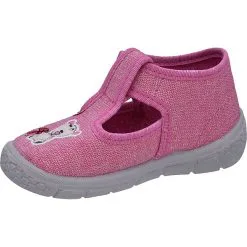 Fischer-Markenschuh Baby Hausschuhe Für Mädchen - Rosa -Schuhladen 23101581 04