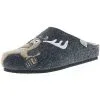 Tofee Herren Hausschuhe Pantoffeln Pantoletten Slipper Naturwollfilz (Elch Daumen Hoch) Anthrazit - Anthrazit