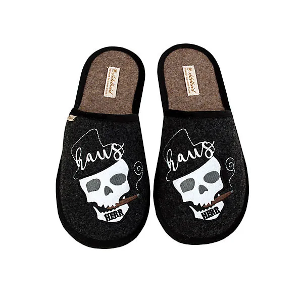 Adelheid Hausherr Filzpantoffel - Schwarz 1 Adelheid Hausherr Filzpantoffel - Schwarz