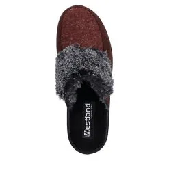 Westland Nice 107 | Hausschuh Für Damen | Rot Nice 107, Bordo-kombi Pantoffeln - Bordeaux -Schuhladen 24533446 13