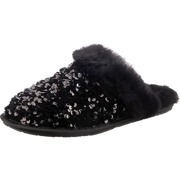 Ugg W Scuffette Ii Chunky Sequin Lammfell-Hausschuhe - Schwarz 1 Ugg W Scuffette Ii Chunky Sequin Lammfell-Hausschuhe - Schwarz