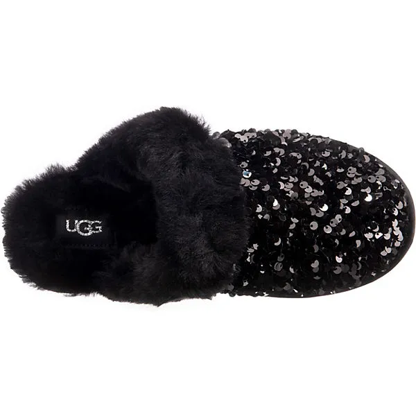 Ugg W Scuffette Ii Chunky Sequin Lammfell-Hausschuhe - Schwarz 6 Ugg W Scuffette Ii Chunky Sequin Lammfell-Hausschuhe - Schwarz – Bild 6