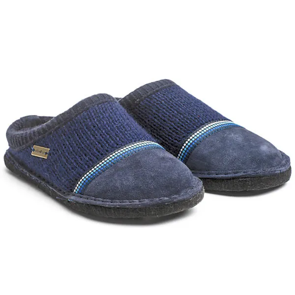 Haflinger Hausschuhe - Blau 1 Haflinger Hausschuhe - Blau