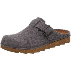 Rohde Herren Hausschuhe Slipper Hausschuh Gemütlich Puschen Textil Uni Hausschuhe - Grau