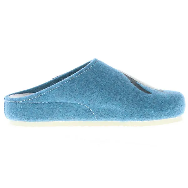 Tofee Damen Hausschuhe Pantoffeln Pantoletten Slipper Naturwollfilz (Pinguin) Blau - Blau 6 Tofee Damen Hausschuhe Pantoffeln Pantoletten Slipper Naturwollfilz (Pinguin) Blau - Blau – Bild 6