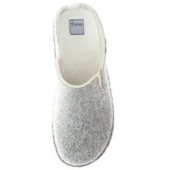 Tofee Damen Hausschuhe Pantoffeln Pantoletten Slipper Naturwollfilz Strickoptik Grau - Grau -Schuhladen 27714039 07