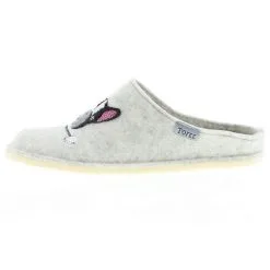 Tofee Damen Hausschuhe Pantoffeln Pantoletten Slipper Naturwollfilz Hund (französische Bulldogge) Weiß - Weiß -Schuhladen 28478877 05
