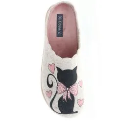 Cosero Damen Hausschuhe Pantoletten Pantoffeln Glitzeroptik Katze Meow Power Beige/rosa/mehrfarbig - Beige 13 Cosero Damen Hausschuhe Pantoletten Pantoffeln Glitzeroptik Katze Meow Power Beige/rosa/mehrfarbig - Beige -Schuhladen 28478899 07
