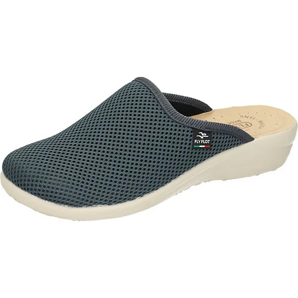 Fly Flot Pantoletten Pantoffeln - Grau 1 Fly Flot Pantoletten Pantoffeln - Grau