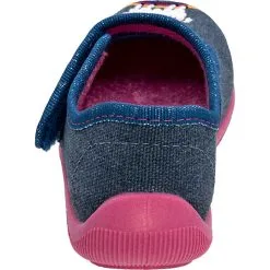 Fischer-Markenschuh Baby Hausschuhe MELLY Für Mädchen - Blau-kombi -Schuhladen 28898784 04