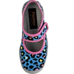 Fischer-Markenschuh Baby Hausschuhe BLANCA Für Mädchen - Blau-kombi -Schuhladen 28898817 05