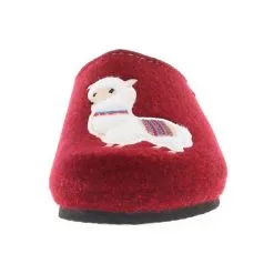 Tofee Damen Hausschuhe Pantoffeln Pantoletten Slipper Naturwollfilz (Alpaka) Rot/bordeauxrot - Rot -Schuhladen 29140462 04