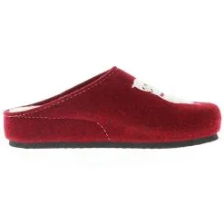 Tofee Damen Hausschuhe Pantoffeln Pantoletten Slipper Naturwollfilz (Alpaka) Rot/bordeauxrot - Rot -Schuhladen 29140462 06