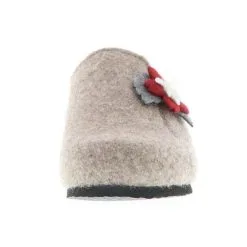Tofee Damen Hausschuhe Pantoffeln Pantoletten Slipper Naturwollfilz Blume Beige - Beige -Schuhladen 29140471 04