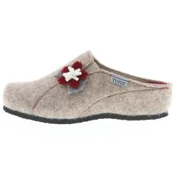 Tofee Damen Hausschuhe Pantoffeln Pantoletten Slipper Naturwollfilz Blume Beige - Beige -Schuhladen 29140471 05