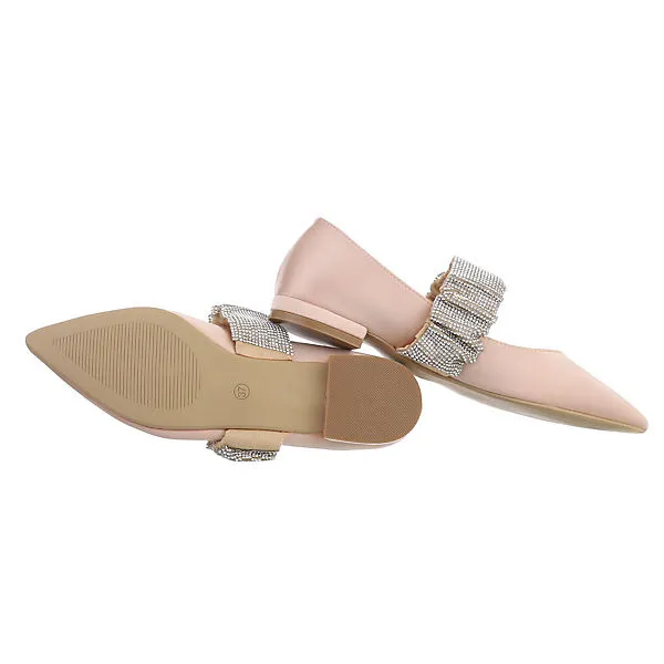 Ital-Design Klassische Ballerinas , Blockabsatz, Strass 2 Ital-Design Klassische Ballerinas , Blockabsatz, Strass – Bild 2