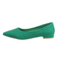 Ital-Design Klassische Ballerinas , Blockabsatz, Strass