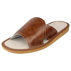 Filsko Potenza - Pantoffeln - Naturleder - Offen - Atmungsaktiv - Gepolstert - Biegsam - Braun