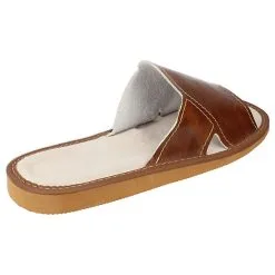 Filsko Potenza - Pantoffeln - Naturleder - Offen - Atmungsaktiv - Gepolstert - Biegsam - Braun -Schuhladen 29626933 04