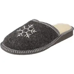 Filsko Vojens - Pantoffeln Für Damen - Aus Filz - Mit Schafwolle Gefüttert - 36 Bis 41 EU - Schwarz