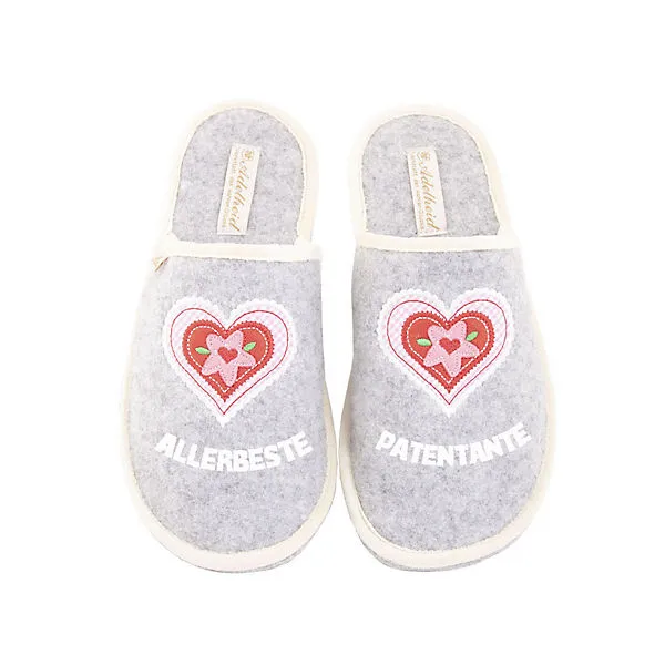 Adelheid Zuckersüss Wunschpantoffel - Grau 1 Adelheid Zuckersüss Wunschpantoffel - Grau
