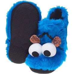 United Labels Sesamstraße Hausschuhe - Krümelmonster 3D Plüsch Booties Stiefel Cookie Monster Hausschuhe - Blau -Schuhladen 30066638 06