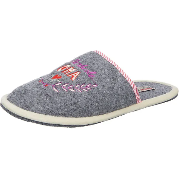 Adelheid Allerbeste Oma Filzpantoffel - Hellgrau 1 Adelheid Allerbeste Oma Filzpantoffel - Hellgrau