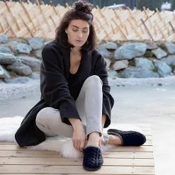 Giesswein Hausschuhe Neudau Hüttenschuhe - Dunkelblau -Schuhladen 4999348 07