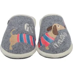 Adelheid Gut (v)erzogen Filzpantoffel Hausschuhe - Hellgrau -Schuhladen 5589188 03