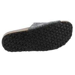 LICO Pantolette Bioline Flower Hausschuhe - Schwarz -Schuhladen 8299659 06