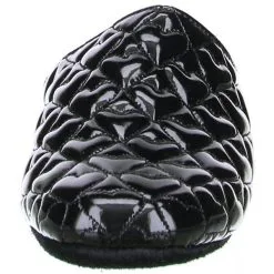 Maria Moda Damen Hausschuhe Pantoffeln Lackoptik Herz Schwarz -Schuhladen 8902011 04