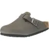 Birkenstock Boston Weichbettung Weit Geschlossene Hausschuhe - Grau/anthrazit