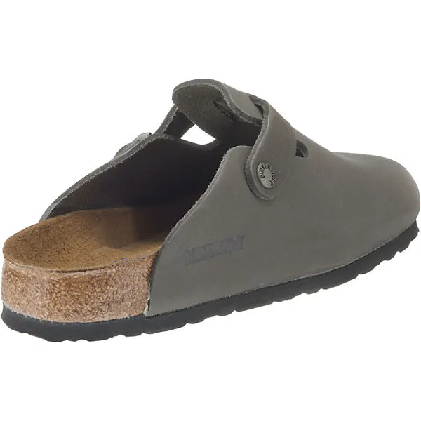 Birkenstock Boston Weichbettung Weit Geschlossene Hausschuhe - Grau/anthrazit 4 Birkenstock Boston Weichbettung Weit Geschlossene Hausschuhe - Grau/anthrazit – Bild 4